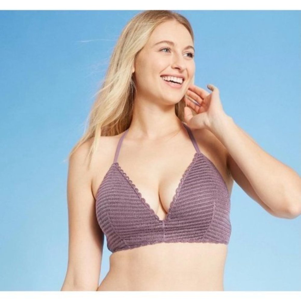 Women's Light Lift Crochet Triangle Bikini Top -